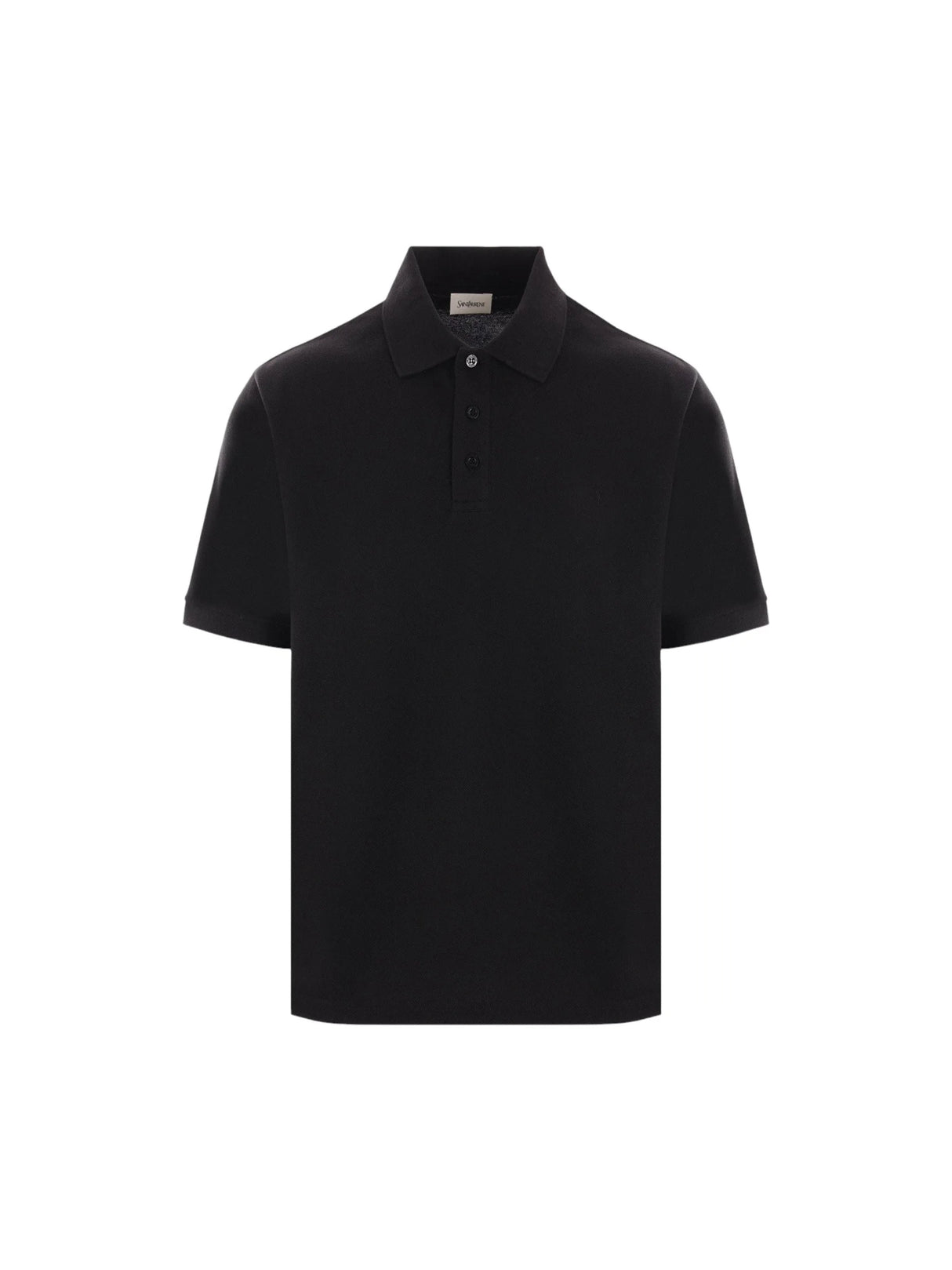 SAINT LAURENT-Cassandre Piquet Polo Shirt-JOHN JULIA