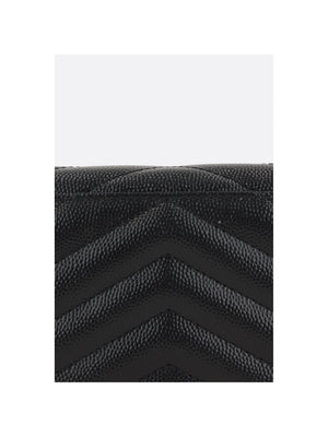 Cassandre Quilted Leather Compact Wallet-SAINT LAURENT-JOHN JULIA