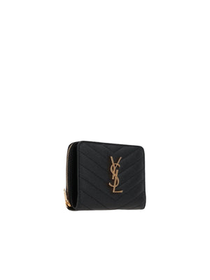 Cassandre Quilted Leather Compact Wallet-SAINT LAURENT-JOHN JULIA