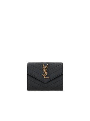 Cassandre Quilted Leather Trifold Wallet-SAINT LAURENT-JOHN JULIA