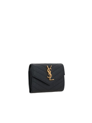 Cassandre Quilted Leather Trifold Wallet-SAINT LAURENT-JOHN JULIA