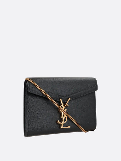 Cassandre Shoulder Bag In Grain De Poudre Leather-SAINT LAURENT-JOHN JULIA