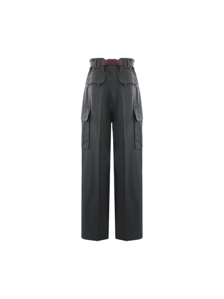 Cassandre Twill Cargo Pants-SAINT LAURENT-JOHN JULIA