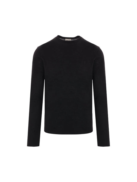 Cassandre Wool Long-sleeved T-shirt-SAINT LAURENT-JOHN JULIA