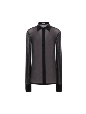 Crepe Jersey Shirt-SAINT LAURENT-JOHN JULIA