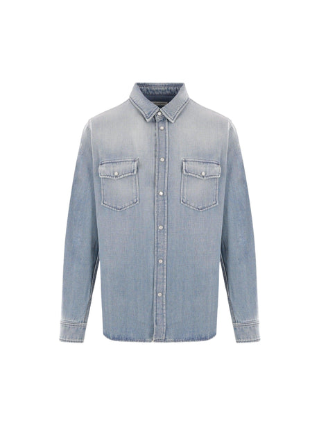 Denim Shirt-SAINT LAURENT-JOHN JULIA