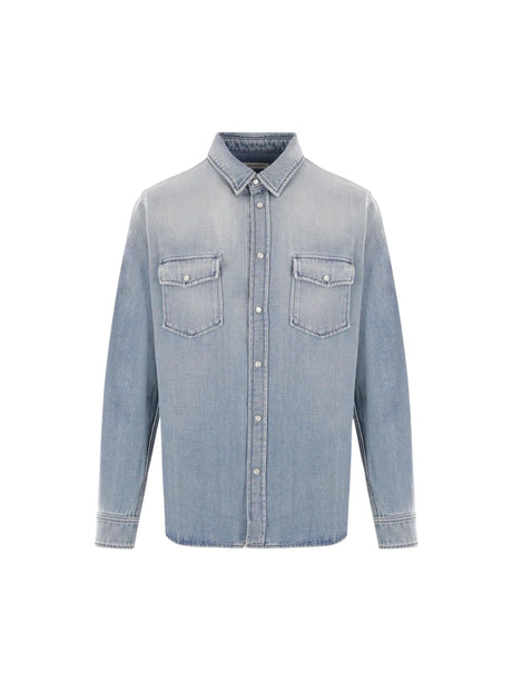 Denim Shirt-SAINT LAURENT-JOHN JULIA