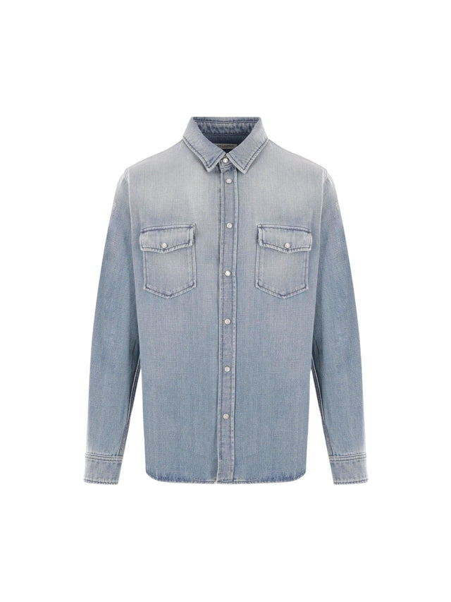 Denim Shirt-SAINT LAURENT-JOHN JULIA