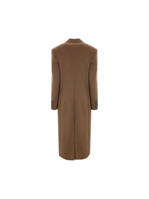 Double-breasted Wool and Cashmere Coat-SAINT LAURENT-JOHN JULIA