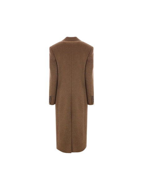 Double-breasted Wool and Cashmere Coat-SAINT LAURENT-JOHN JULIA