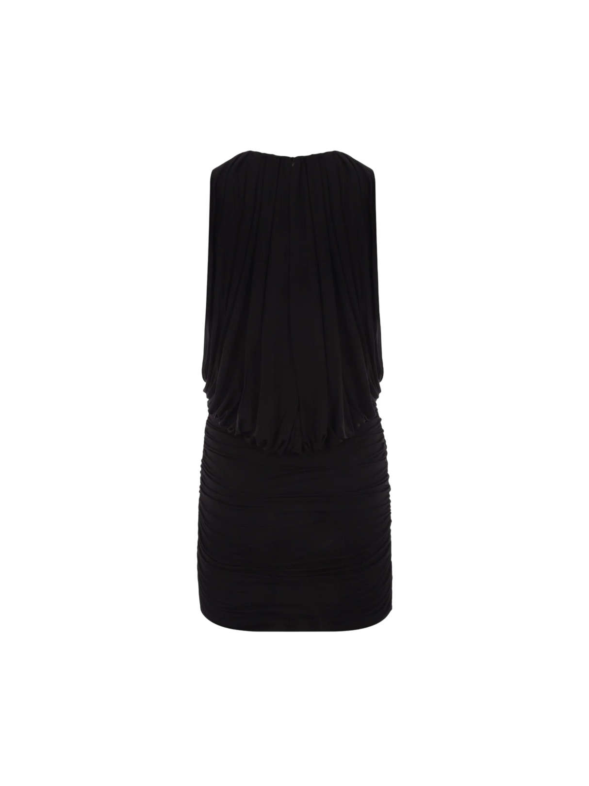 Draped Jersey Sleeveless Minidress-SAINT LAURENT-JOHN JULIA