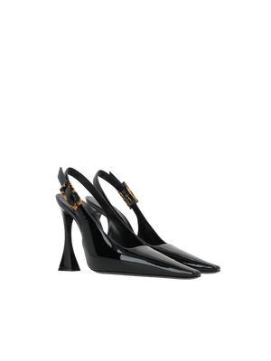 Dune Patent Leather Slingbacks-SAINT LAURENT-JOHN JULIA