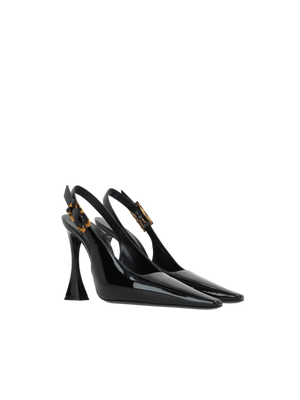 Dune Patent Leather Slingbacks-SAINT LAURENT-JOHN JULIA