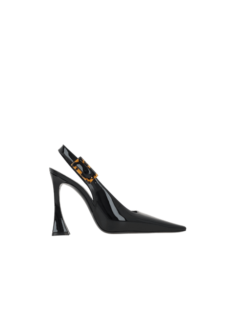 Dune Patent Leather Slingbacks-SAINT LAURENT-JOHN JULIA