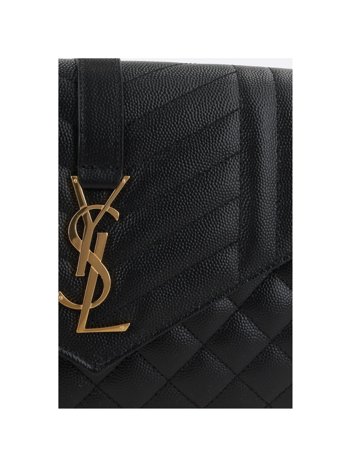 SAINT LAURENT-Envelope Quilted Leather Pouch-JOHN JULIA