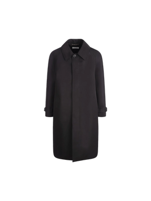 SAINT LAURENT-Faille Padded Overcoat-JOHN JULIA