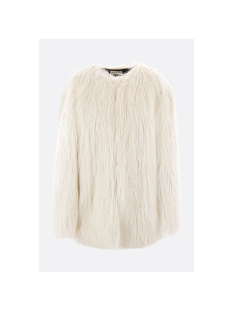 Faux Fur Coat-SAINT LAURENT-JOHN JULIA