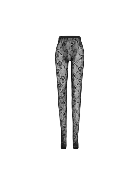 Floral Lace Tights-SAINT LAURENT-JOHN JULIA