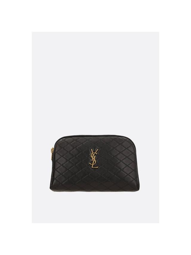 Gaby Quilted Nappa Pouch-SAINT LAURENT-JOHN JULIA