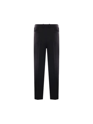 Grain De Poudre High-waist Pants-SAINT LAURENT-JOHN JULIA