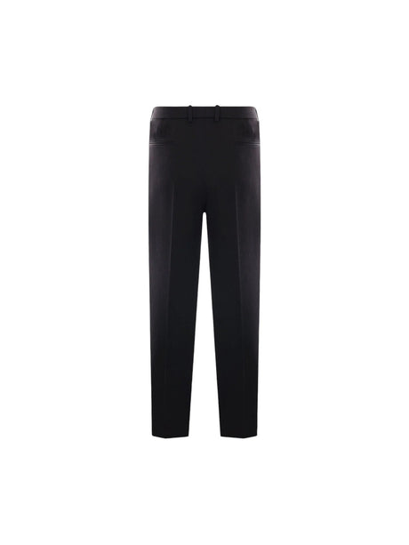 Grain De Poudre High-waist Pants-SAINT LAURENT-JOHN JULIA