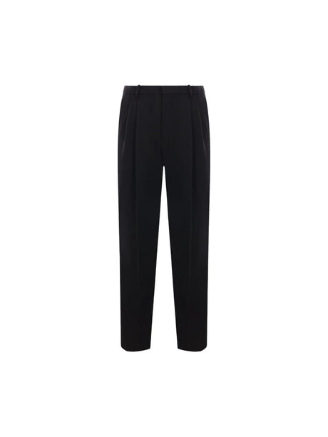 Grain De Poudre High-waist Pants-SAINT LAURENT-JOHN JULIA