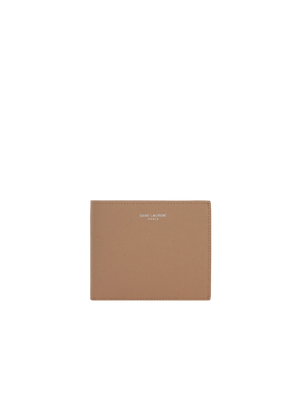 Grain De Poudre Leather Bi-Fold Wallet-SAINT LAURENT-JOHN JULIA