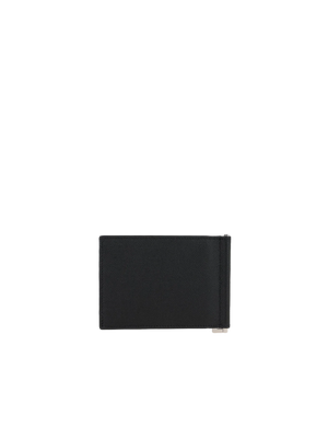 Grain De Poudre Leather Money Clip Wallet-SAINT LAURENT-JOHN JULIA