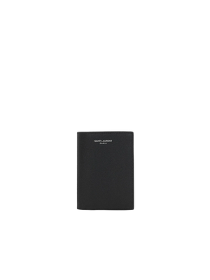 Grain De Poudre Leather Wallet-SAINT LAURENT-JOHN JULIA