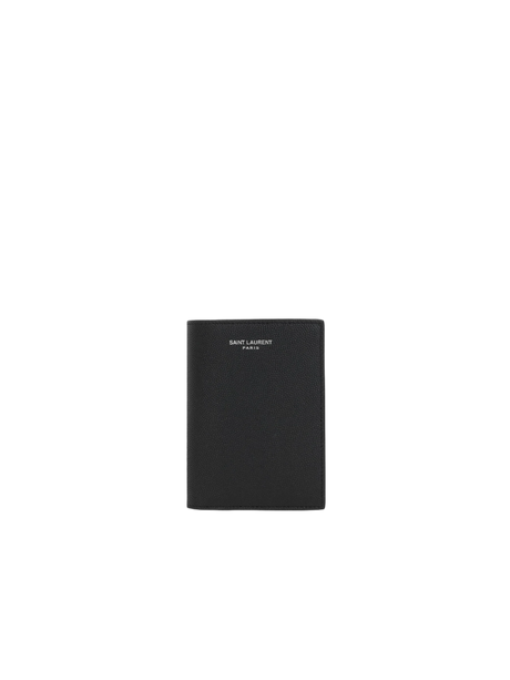 Grain De Poudre Leather Wallet-SAINT LAURENT-JOHN JULIA