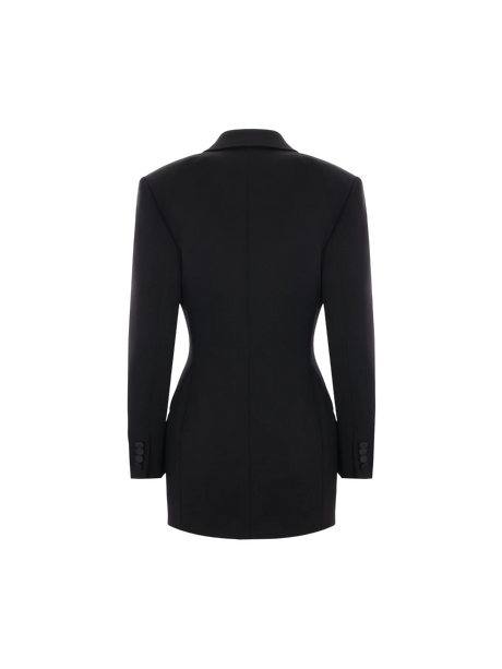 Grain De Poudre Tuxedo Jacket-SAINT LAURENT-JOHN JULIA