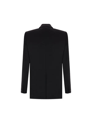 SAINT LAURENT-Grain De Poudre Tuxedo Jacket-JOHN JULIA