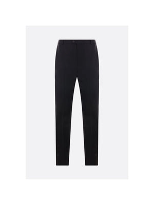 SAINT LAURENT-Grain De Poudre Tuxedo Pants-JOHN JULIA