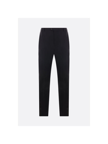 SAINT LAURENT-Grain De Poudre Tuxedo Pants-JOHN JULIA