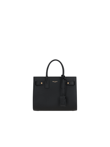 Grainy Leather Sac De Jour Baby Handbag-SAINT LAURENT-JOHN JULIA