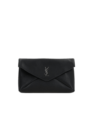 Grainy Nappa Cassandre Large Clutch-SAINT LAURENT-JOHN JULIA