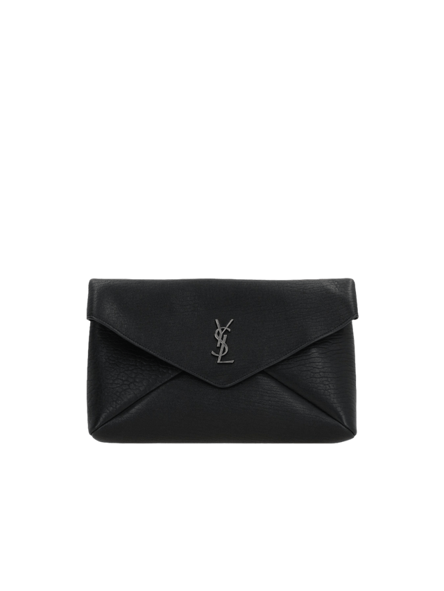 Grainy Nappa Cassandre Large Clutch-SAINT LAURENT-JOHN JULIA