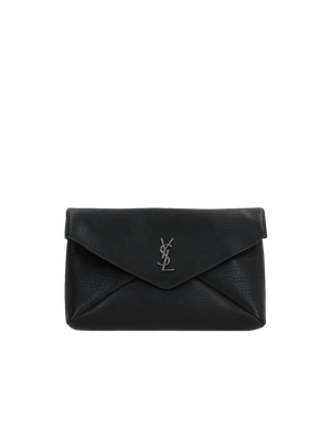 Grainy Nappa Cassandre Large Clutch-SAINT LAURENT-JOHN JULIA