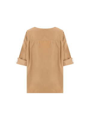 Henley Twill Blouse-SAINT LAURENT-JOHN JULIA