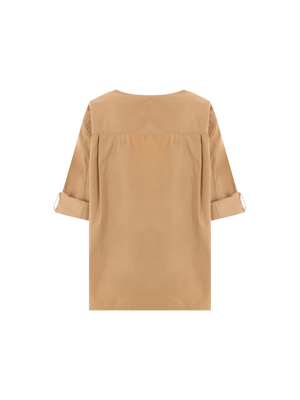 Henley Twill Blouse-SAINT LAURENT-JOHN JULIA