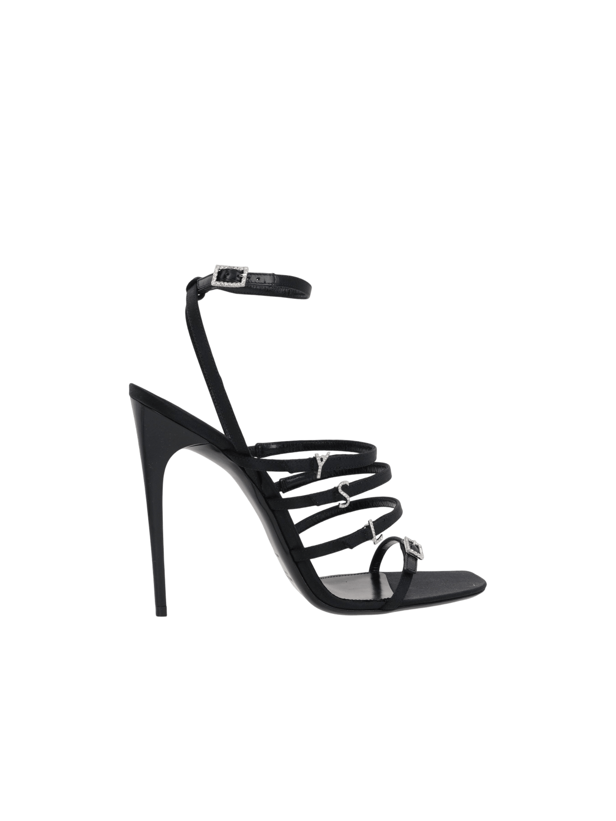 SAINT LAURENT-Jerry Satin Sandals-JOHN JULIA