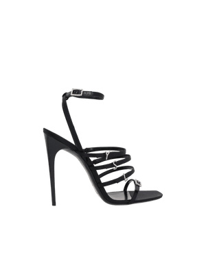 SAINT LAURENT-Jerry Satin Sandals-JOHN JULIA