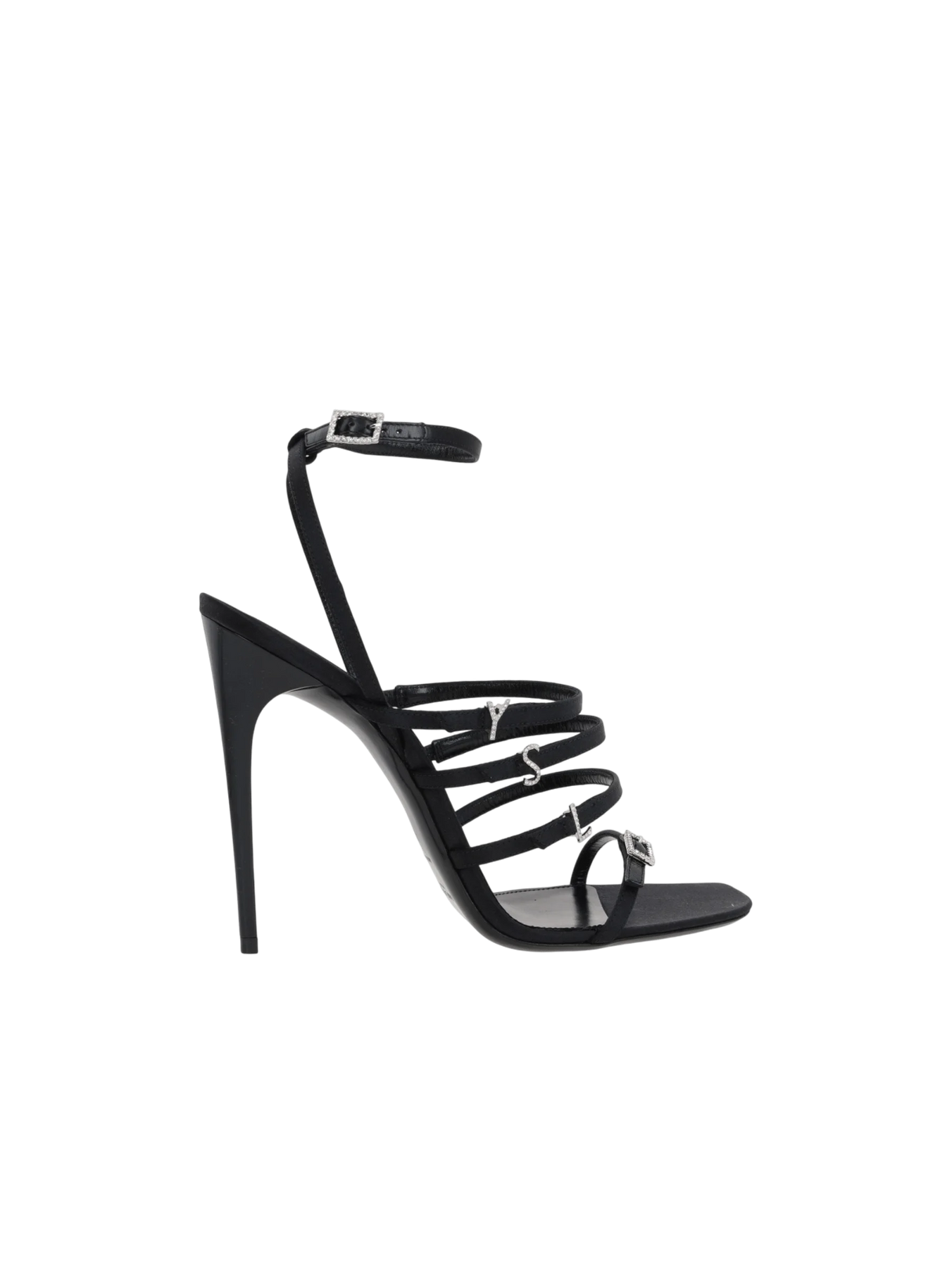 SAINT LAURENT-Jerry Satin Sandals-JOHN JULIA