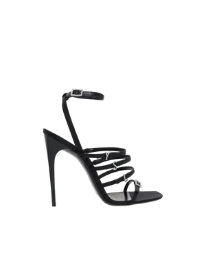 SAINT LAURENT-Jerry Satin Sandals-JOHN JULIA