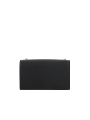 Kate Medium Chain Bag In Grain De Poudre Leather-SAINT LAURENT-JOHN JULIA