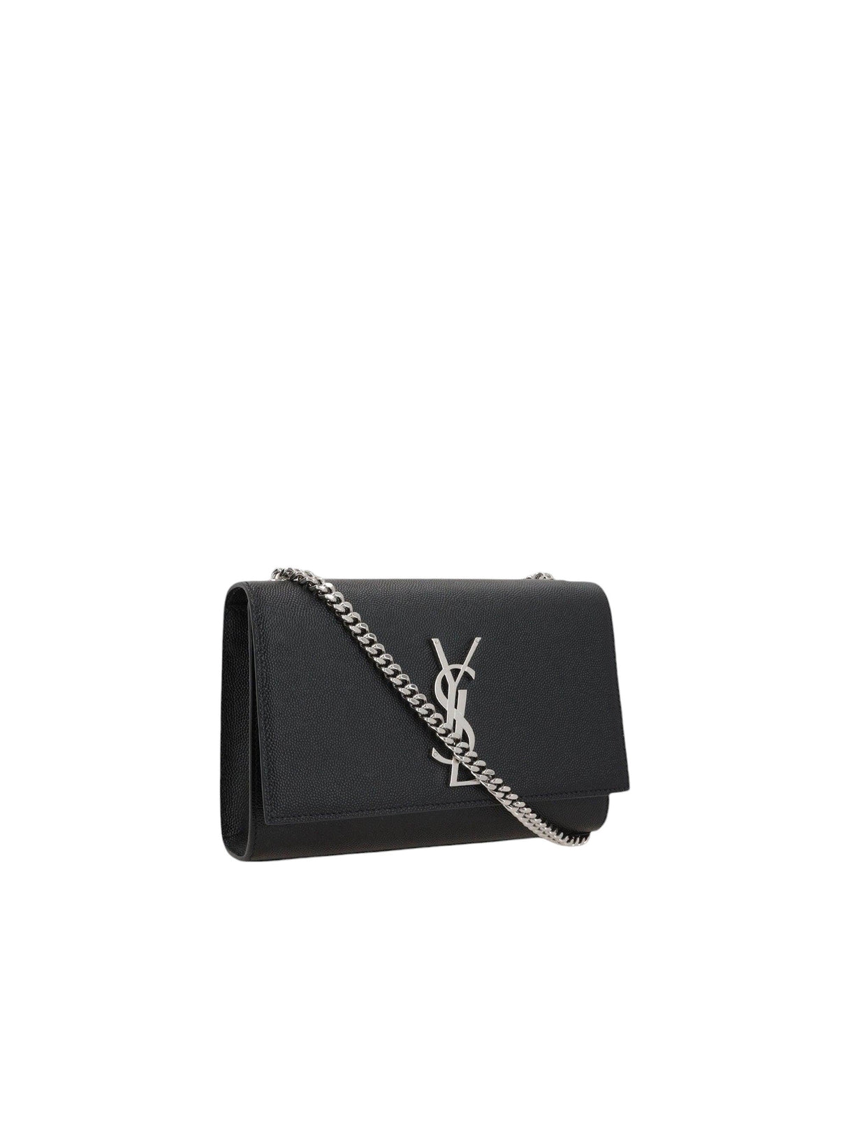 Kate Small Chain Bag In Grain De Poudre Leather-SAINT LAURENT-JOHN JULIA