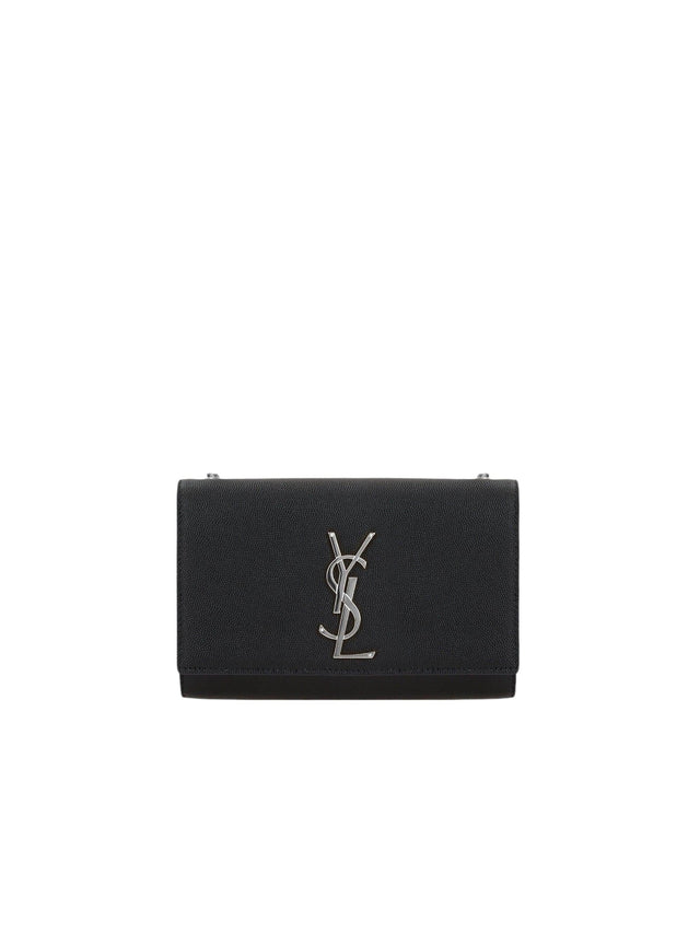 Kate Small Chain Bag In Grain De Poudre Leather-SAINT LAURENT-JOHN JULIA