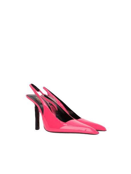 Kiss Patent Leather Slingbacks-SAINT LAURENT-JOHN JULIA