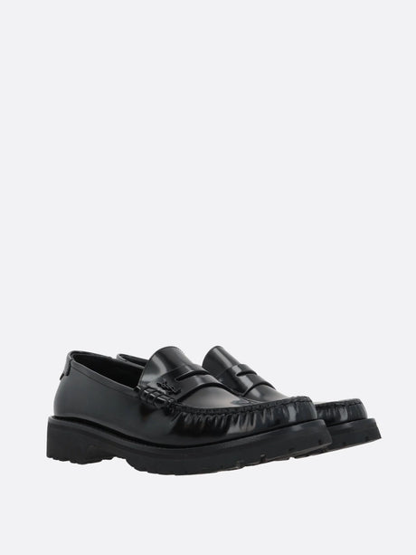 Le Loafer Monogram Shiny Leather Loafers-SAINT LAURENT-JOHN JULIA