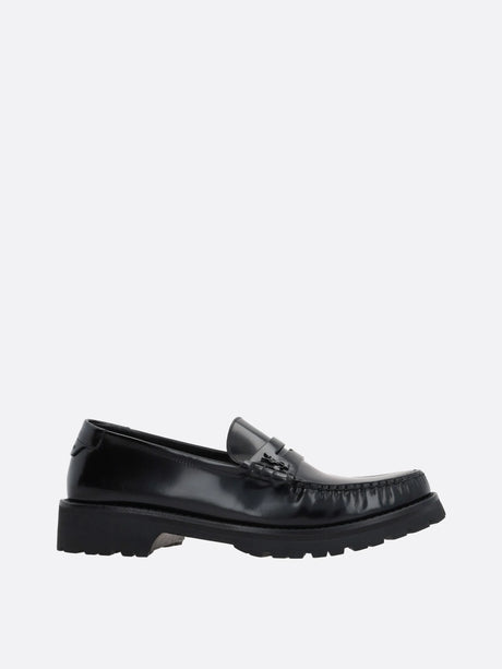 Le Loafer Monogram Shiny Leather Loafers-SAINT LAURENT-JOHN JULIA